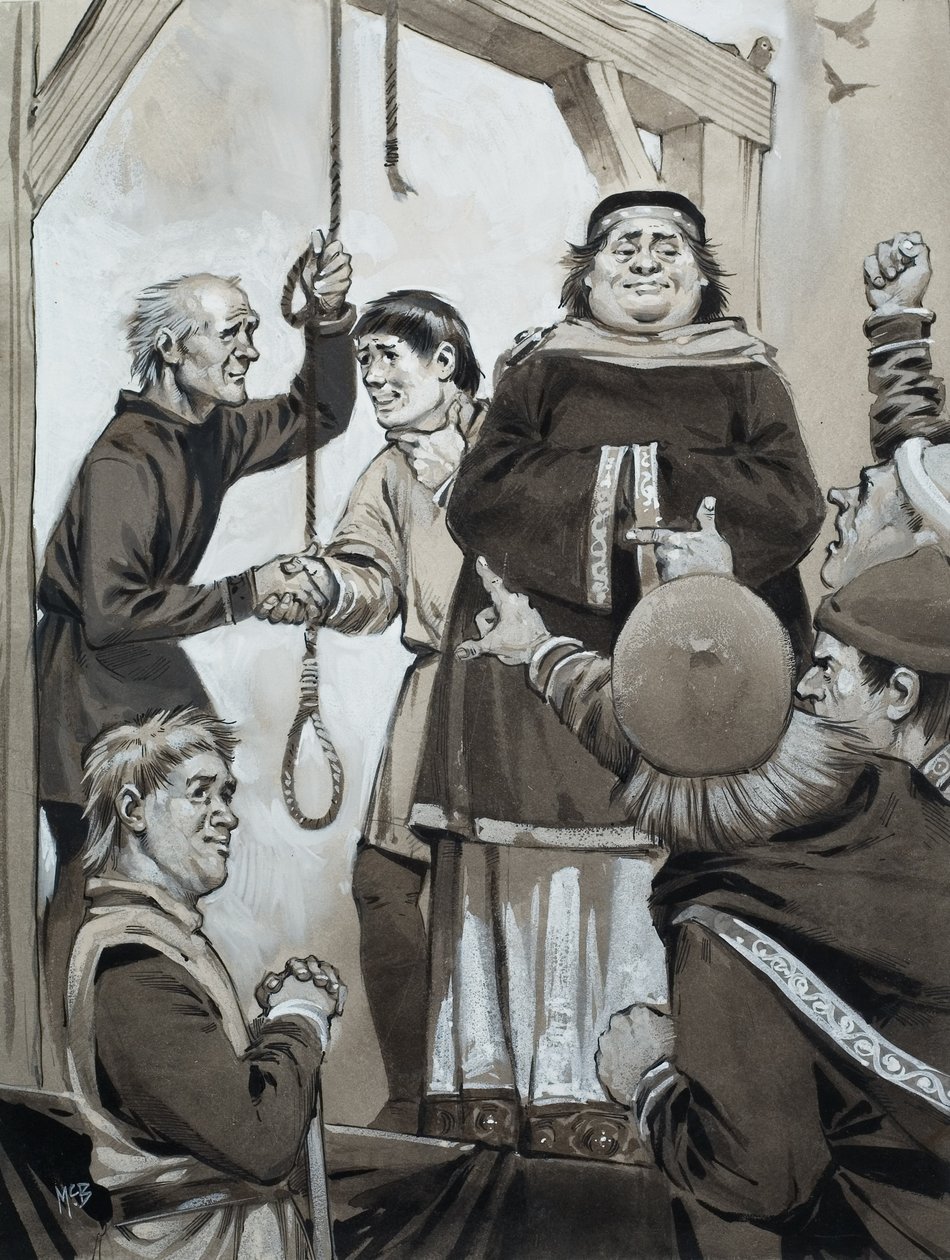 Medieval Justice (gouache på papir) af Angus McBride