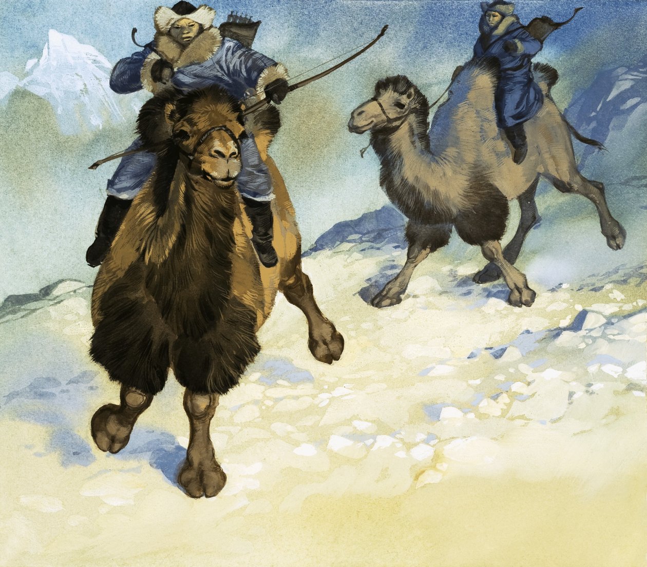 Mongolske krigere på kameler af Angus McBride