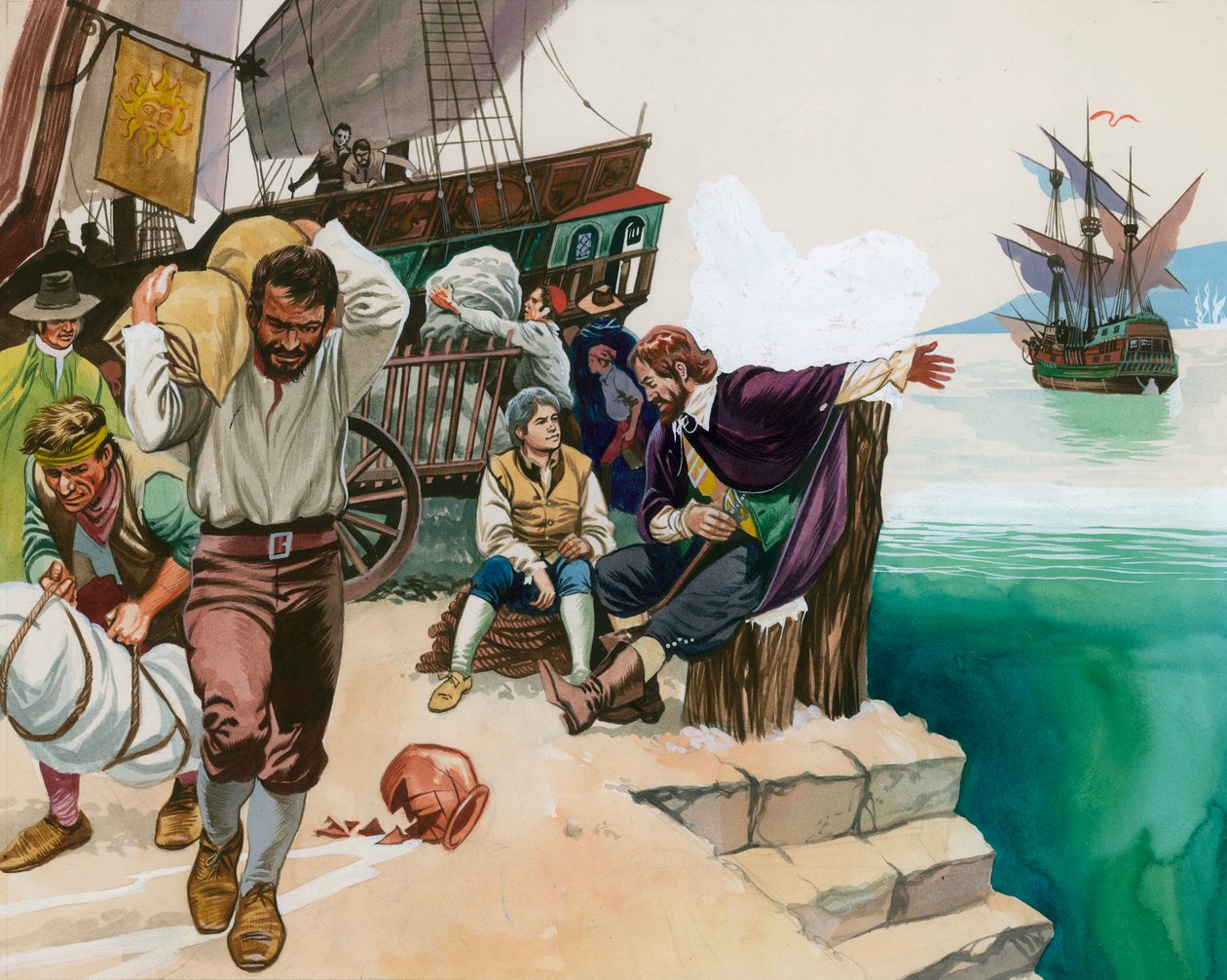 Pirater går i land i havnen af Angus McBride