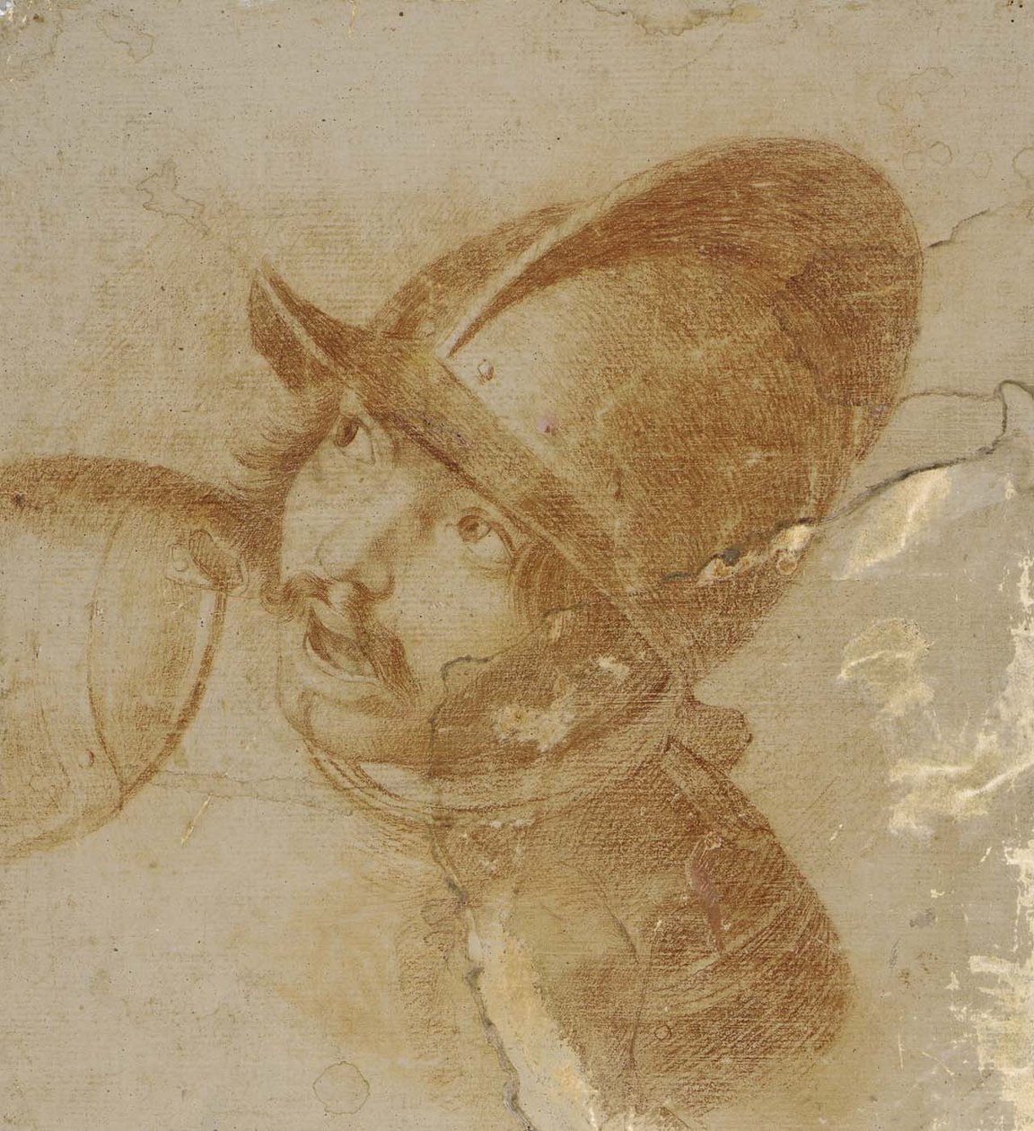 Leder af en soldat med hjelm af Aniello Falcone