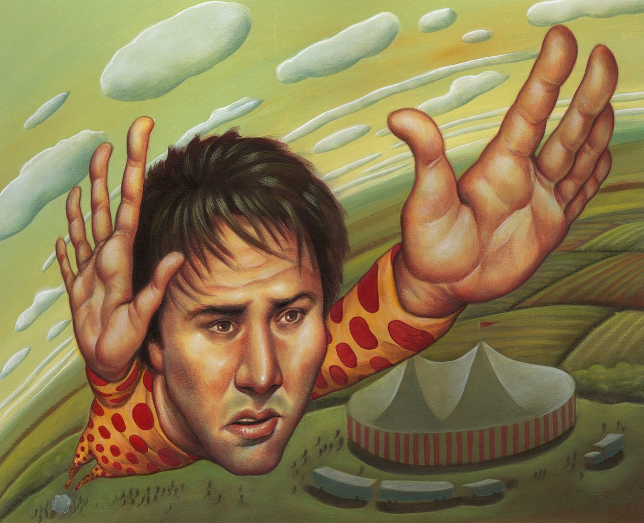 Keanu Reeves, 2000 (akryl på illustrationsplade) af Anita Kunz