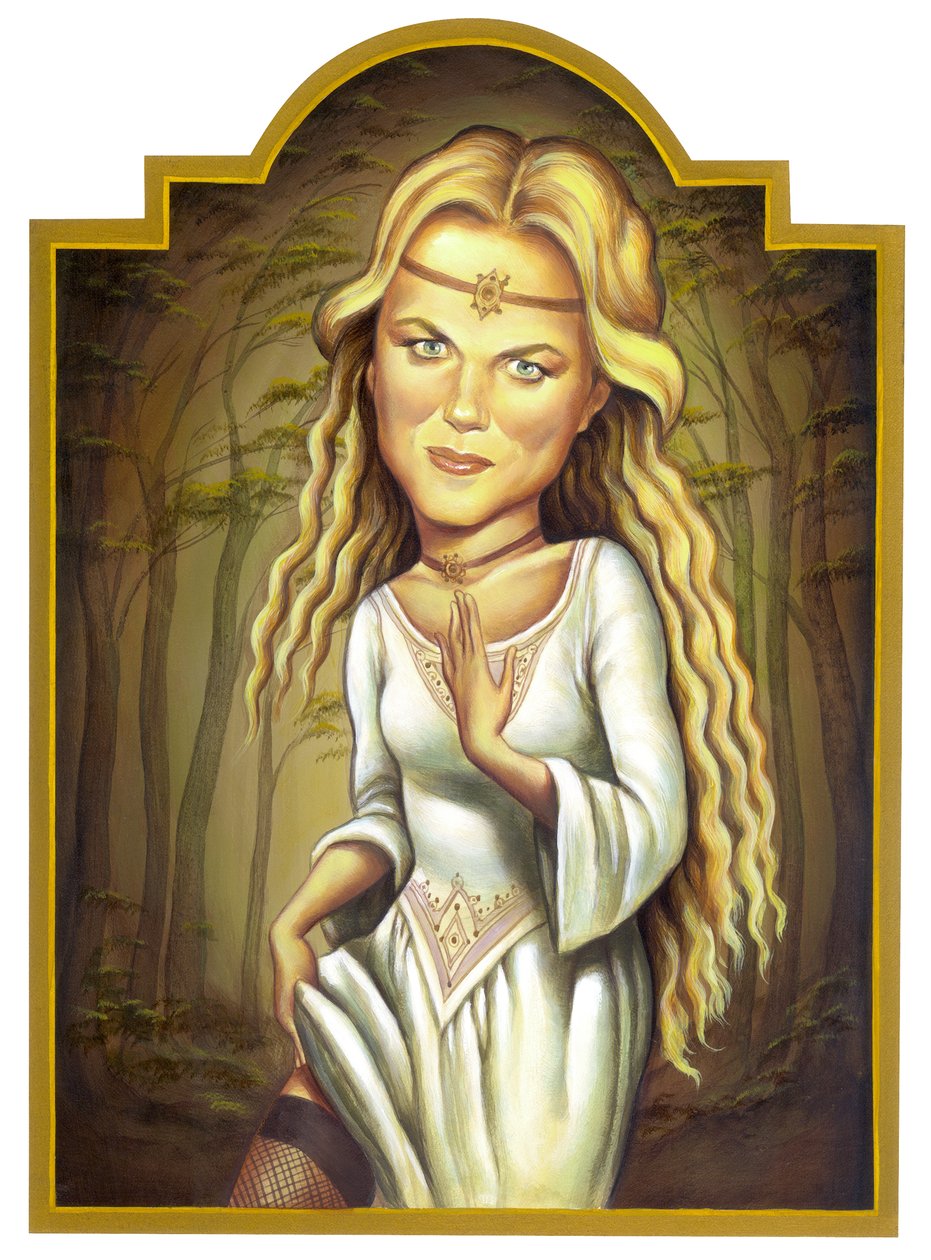 Nicole Kidman, 2002 (akryl på illustrationsplade) af Anita Kunz