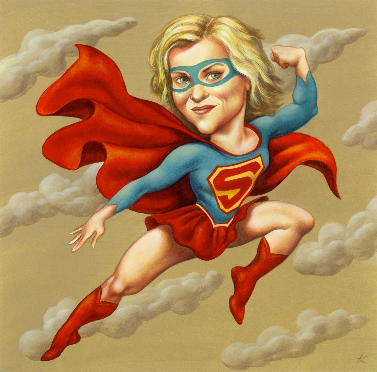 Supergirl, 2005 (akryl på illustrationsplade) af Anita Kunz