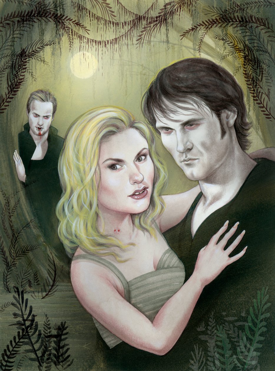 True Blood, 2009 (akryl på illustrationsplade) af Anita Kunz
