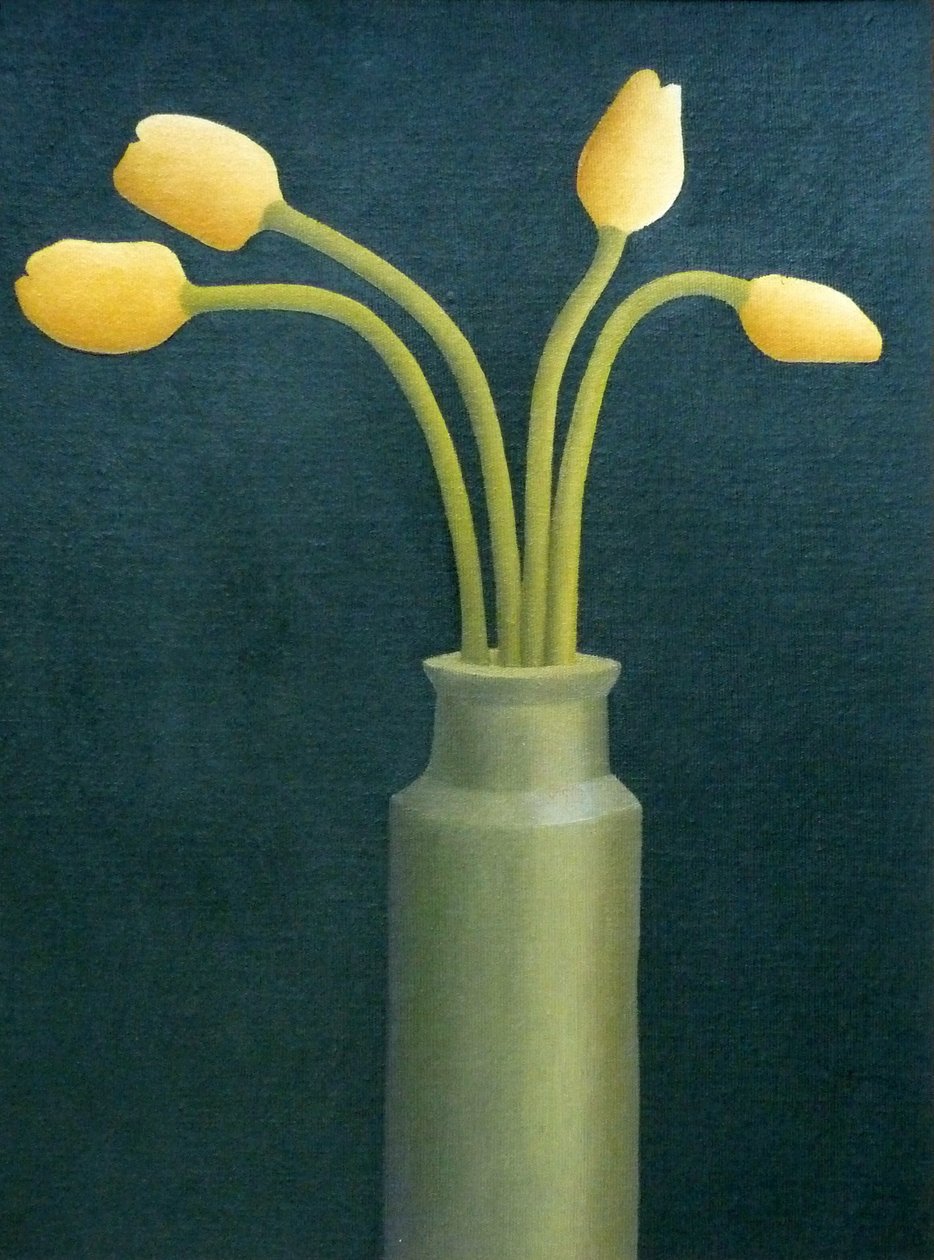 Fire gule tulipaner, 1982 af Anna Phillips