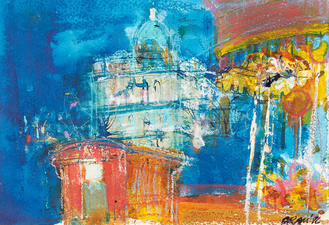 Christmas Merry-Go-Round (blandet medier) af Ann Oram