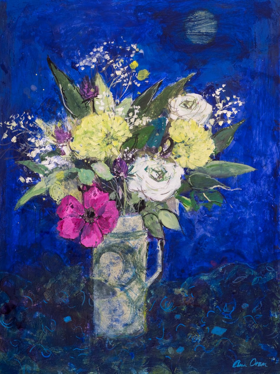 Midnatsblomster, dyb blå jord af Ann Oram