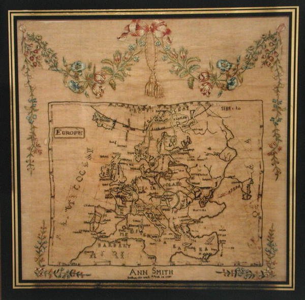Sampler (silketråd og bomuld) af Ann Smith