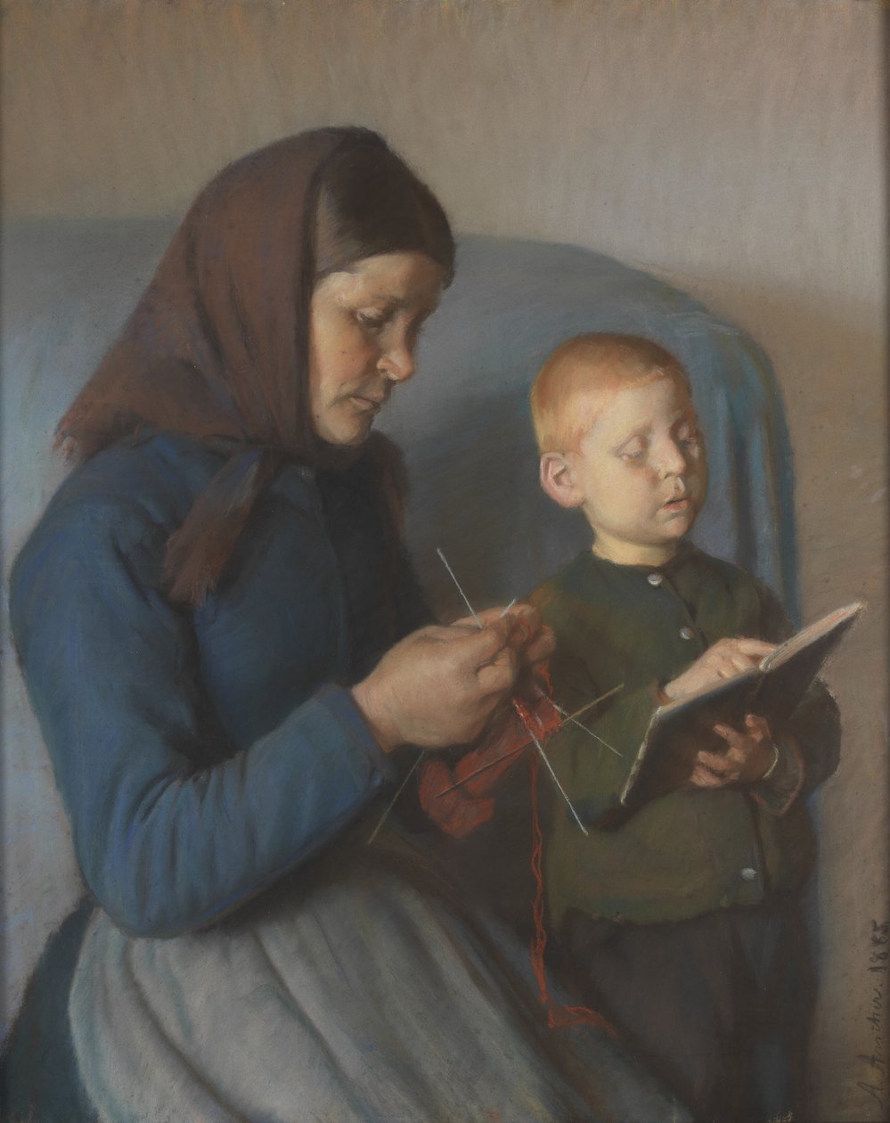 Lektien gennemgåes af Anna Ancher