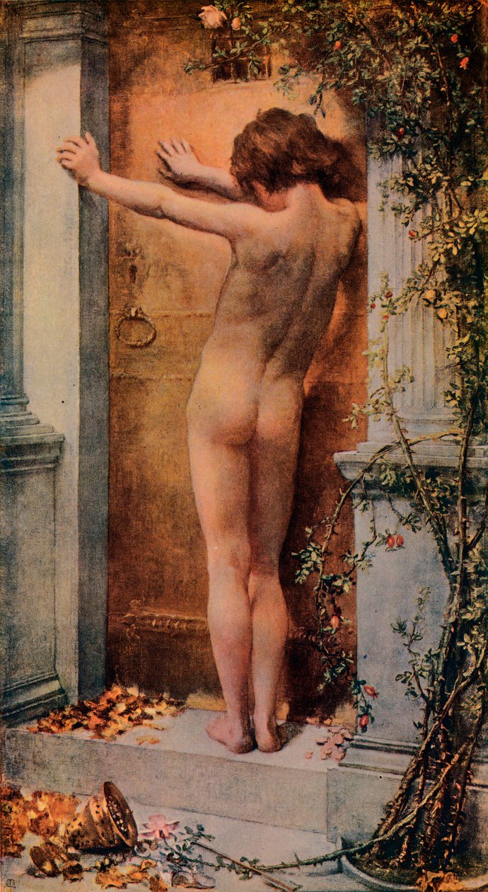 Love Locked Out, 1889, 1912 af Anna Lea Merritt