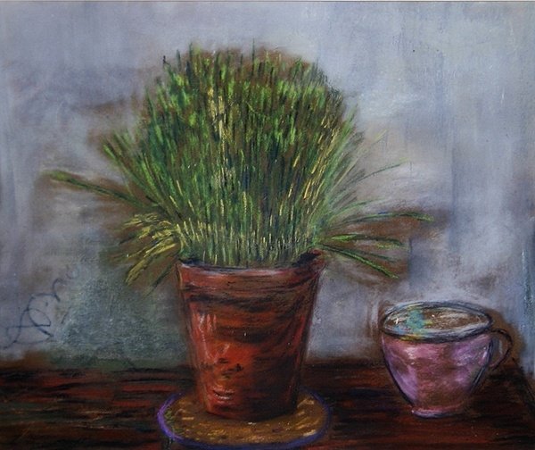Catmint (pastel på papir) af Anna de Noailles