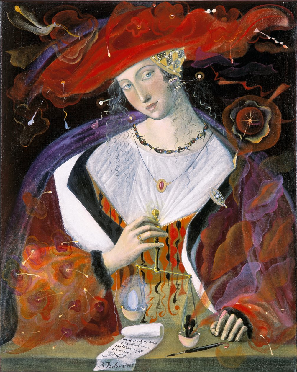Libra, 2006 (olie på belgisk linned) af Annael Anelia Pavlova