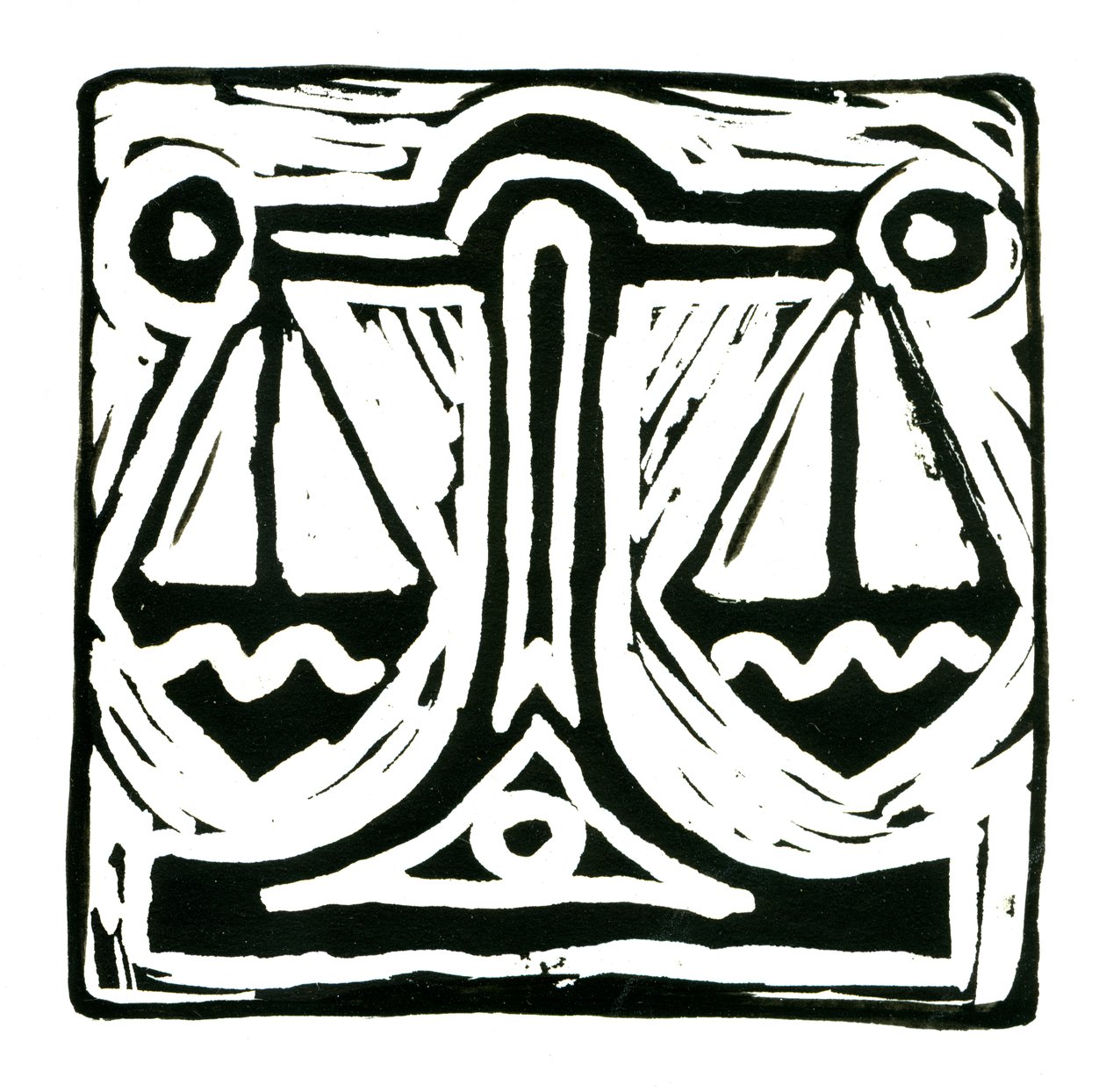 Horoskop (Vægten), 2017 (linnedtryk) af Annalisa Morrocco