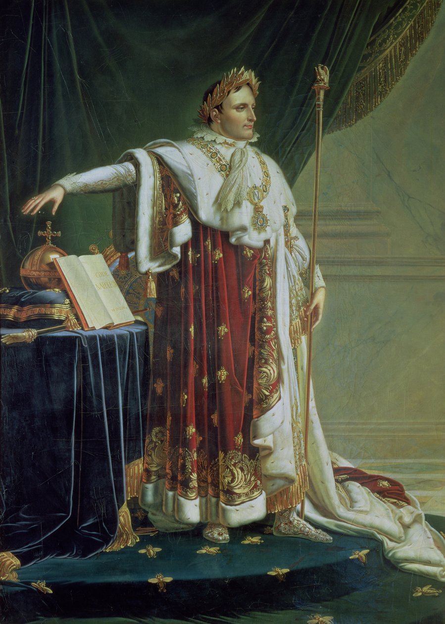 Portræt af Napoleon I i hans kroningsdragter, 1804 af Anne Louis Girodet de Roucy Trioson