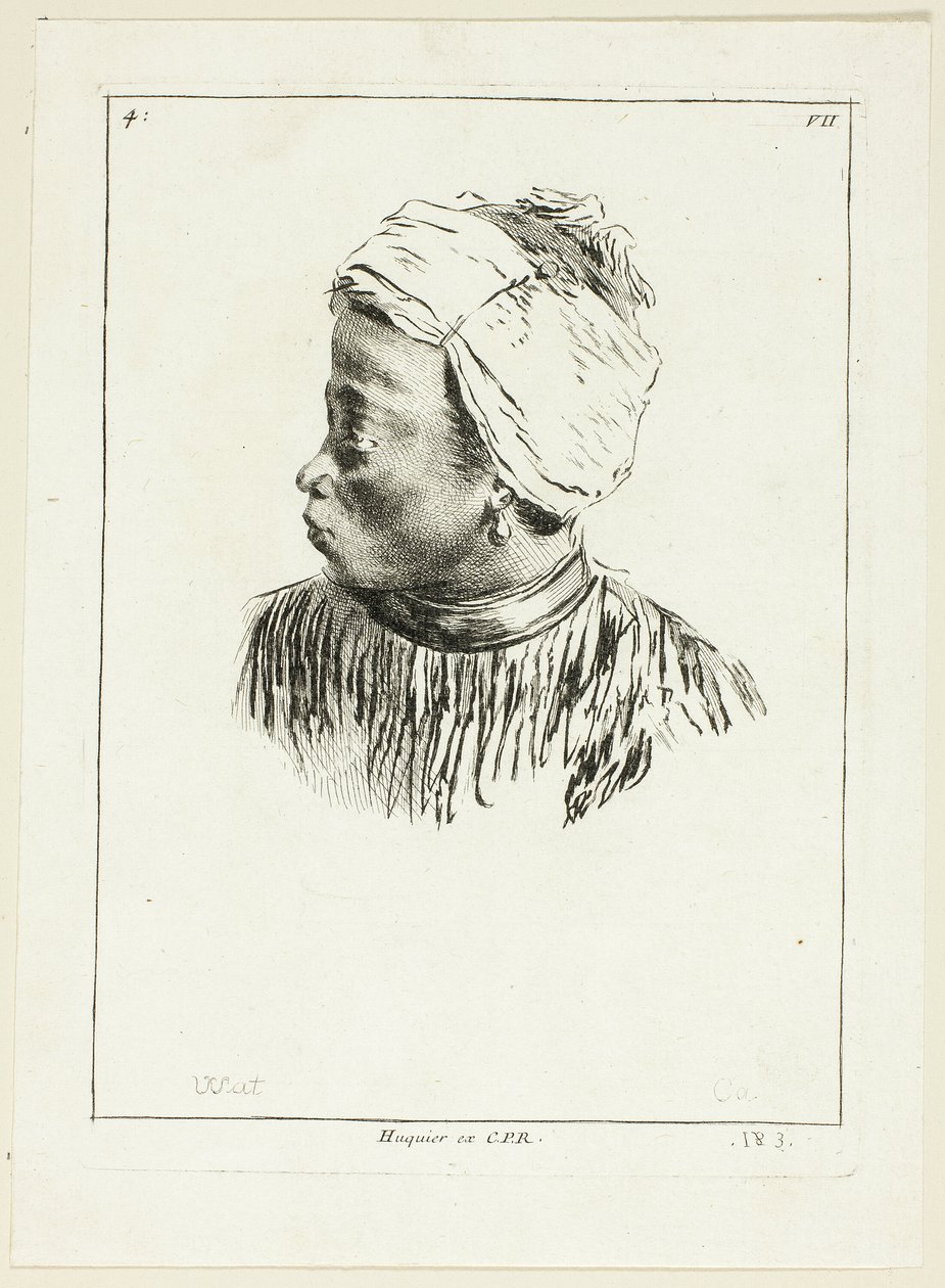 Head of Black (profil) af Anne Claude Philippe Caylus