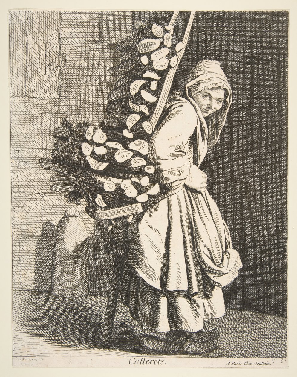 Sælger af bundtet brænde, 1746. af Anne Claude Philippe de Caylus