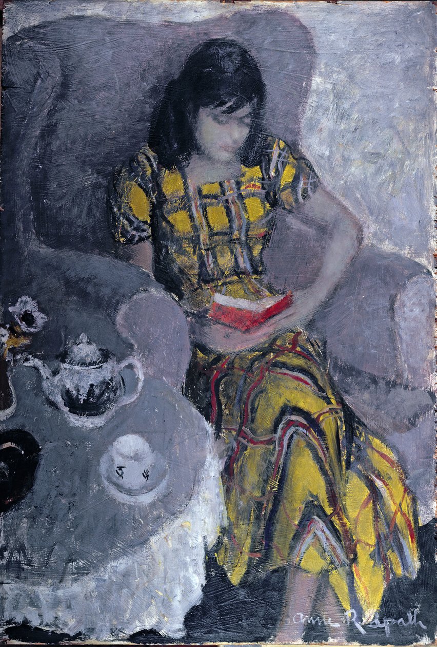 Eileen (olie på panel) af Anne Redpath