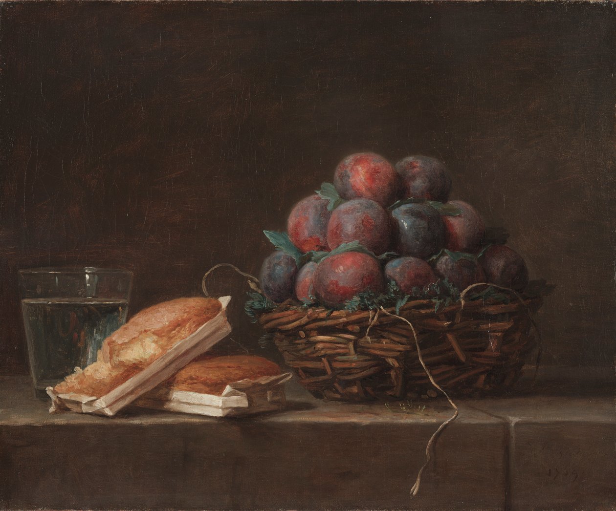Kurv med blommer, 1769. af Anne Vallayer Coster