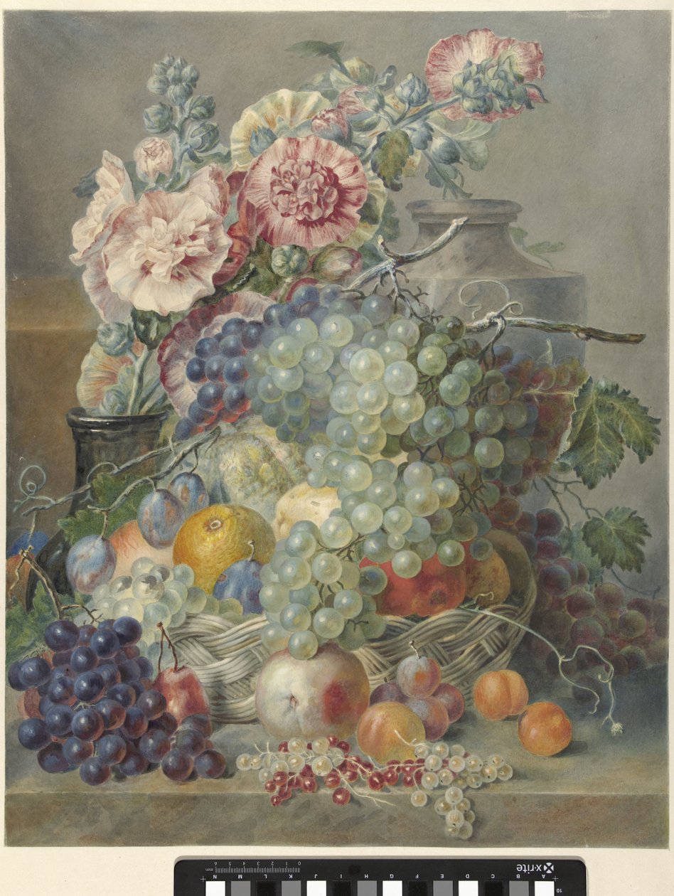 Stilleben med frugter og blomster af Annette Reijerman
