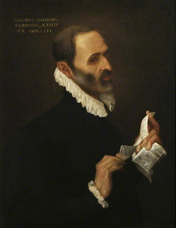 Portræt af Giacomo Filippo Turrini af Annibale Carracci