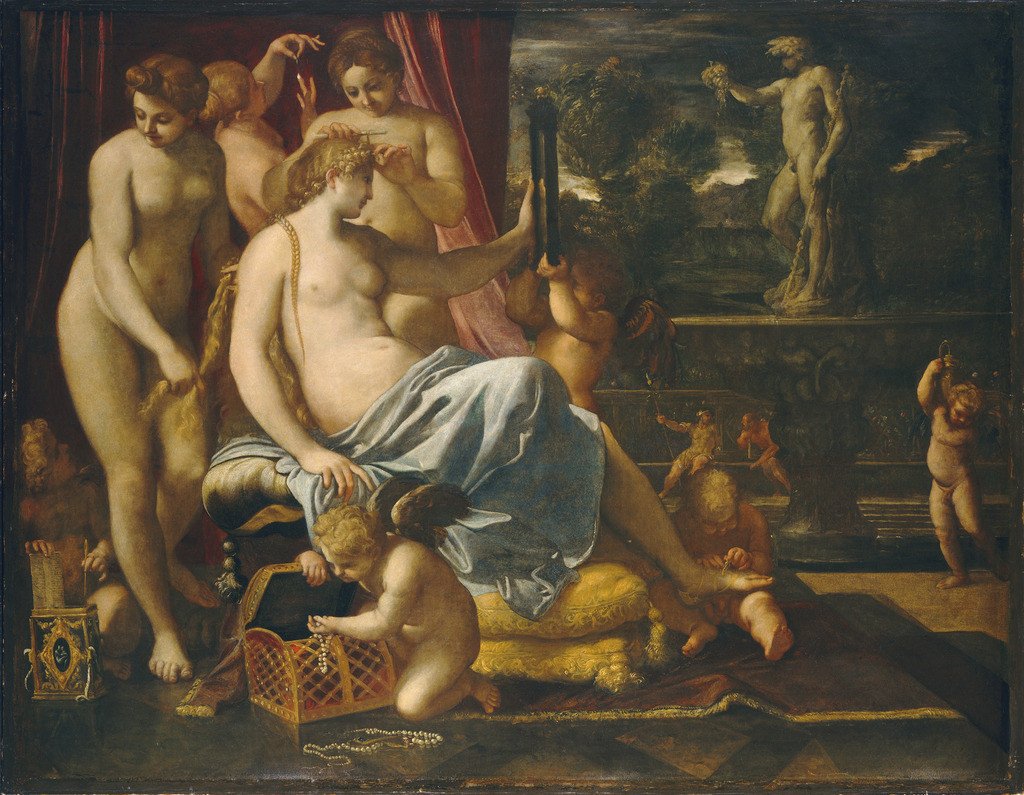 Venus prydet af nåderne af Annibale Carracci
