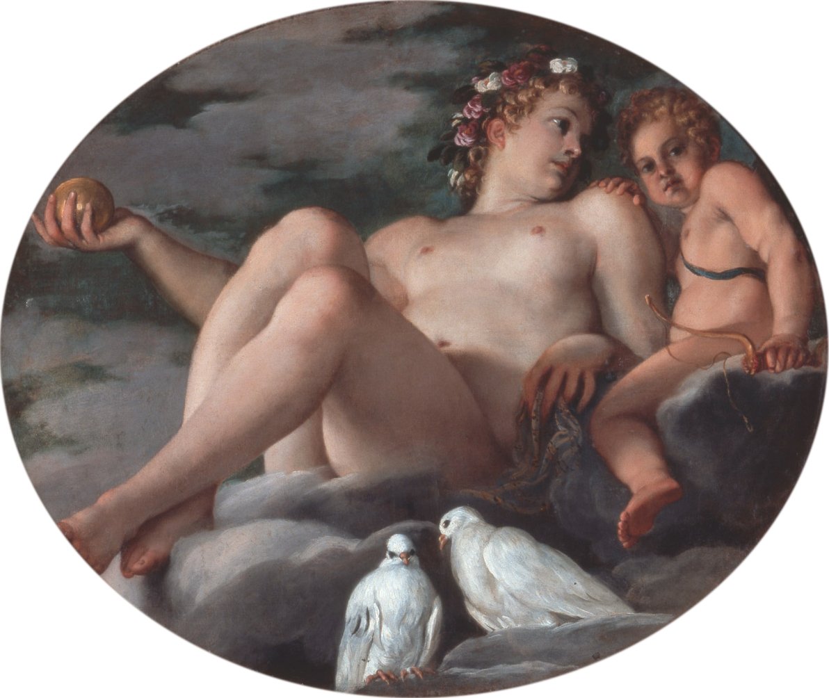 Venus og amor af Annibale Carracci