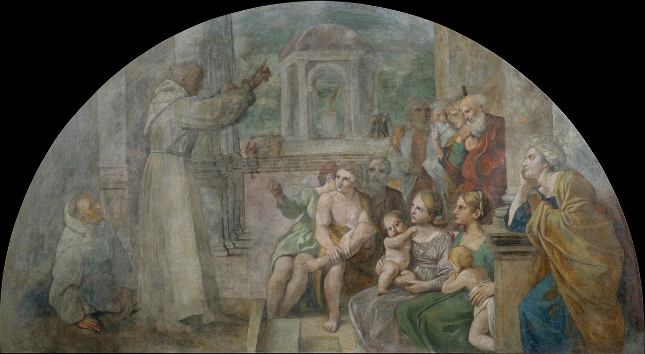 Saint Didacus prædiker af Annibale Carracci