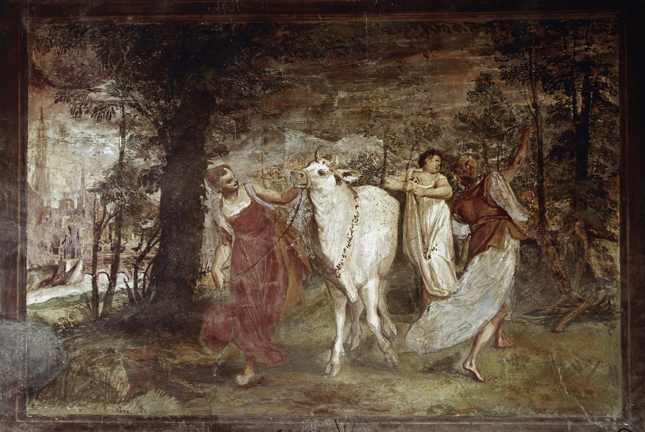 Europa fører Jupiter (Fresco af Annibale Carracci