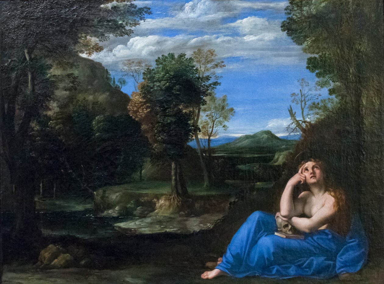 Landskab med angrende Magdalen af Annibale Carracci