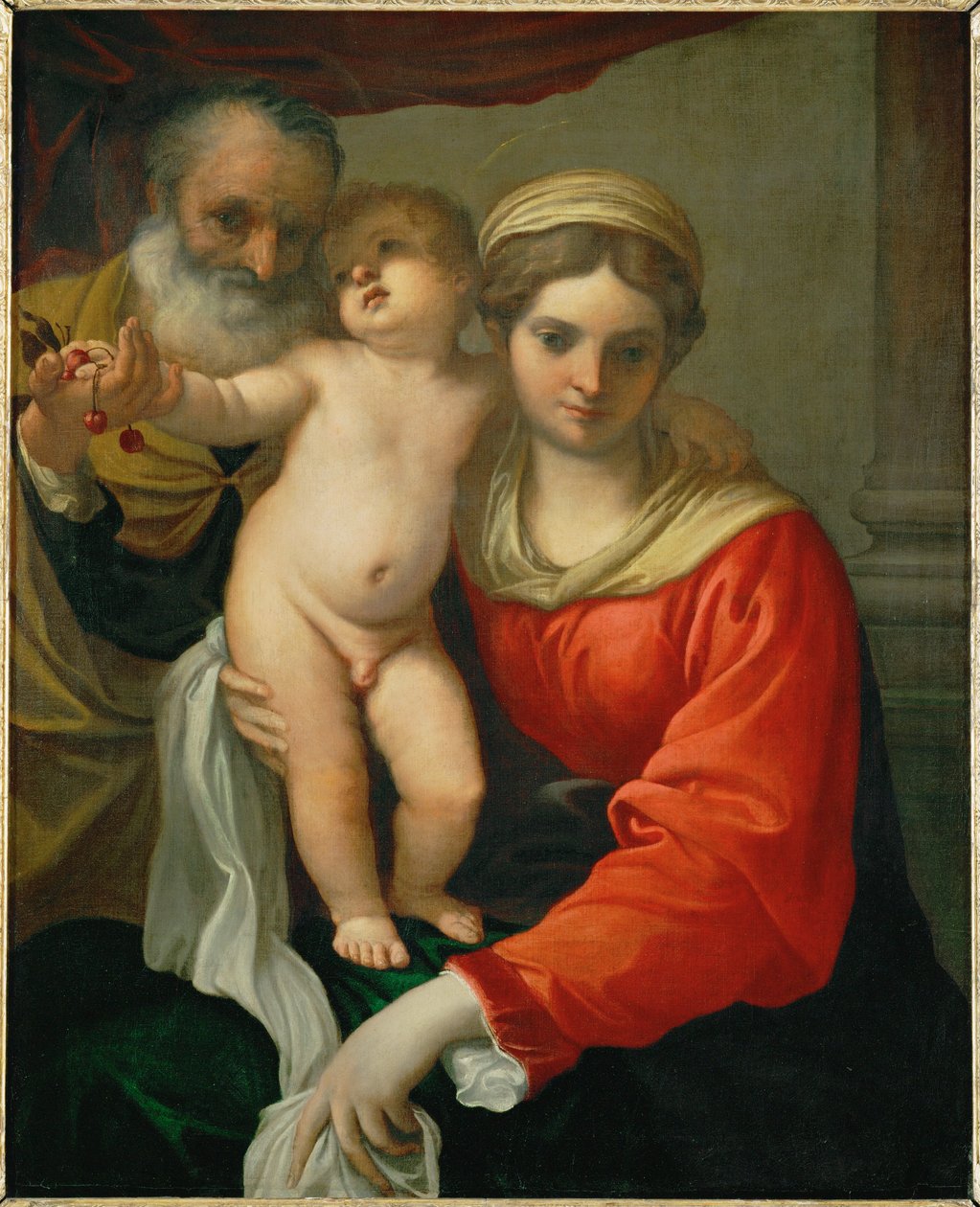 Madonna med kirsebær ... af Annibale Carracci