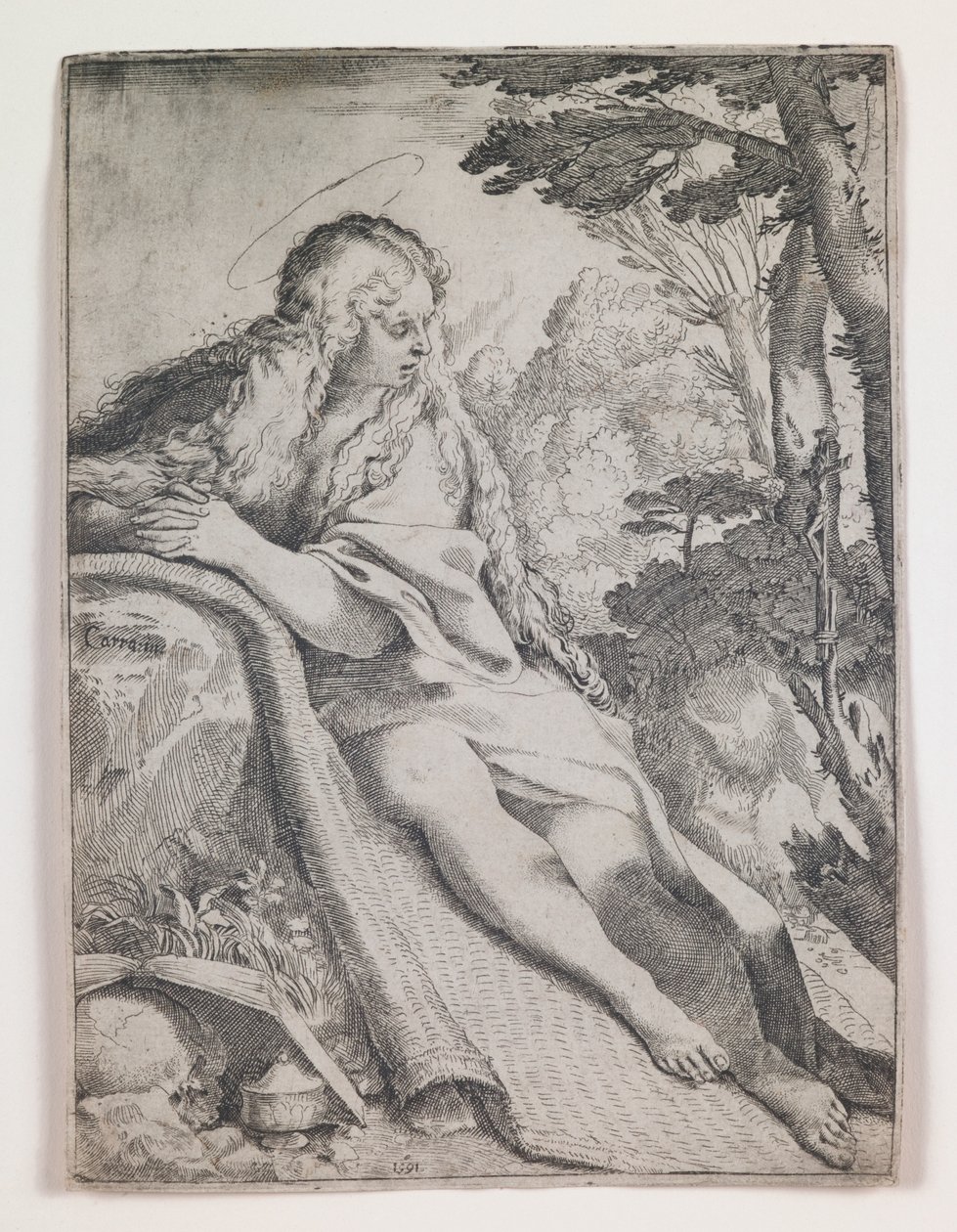 Maria Magdalena i ørkenen af Annibale Carracci