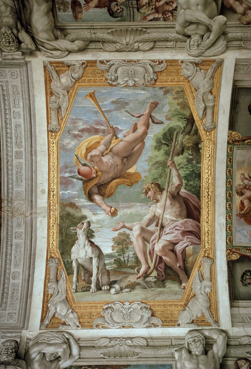 Merkur og Paris (Fresco af Annibale Carracci