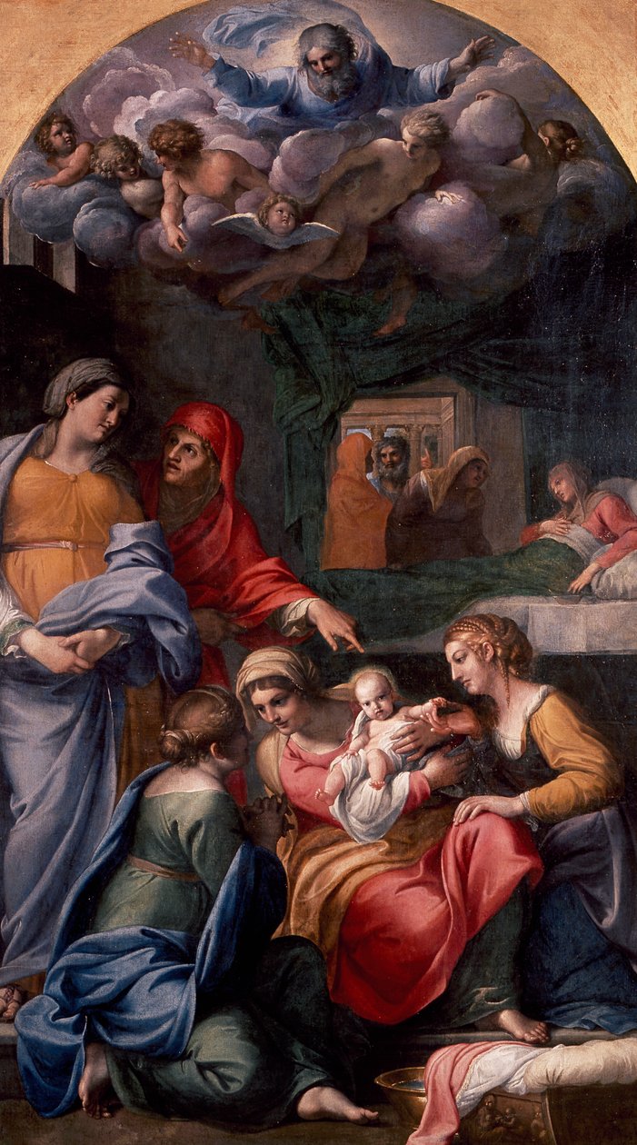Jomfruens fødsel af Annibale Carracci
