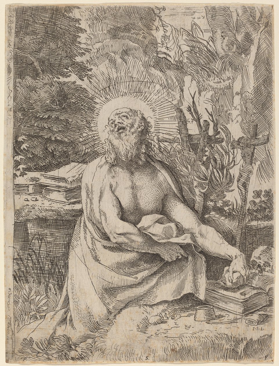 Sankt Hieronymus i ørkenen af Annibale Carracci