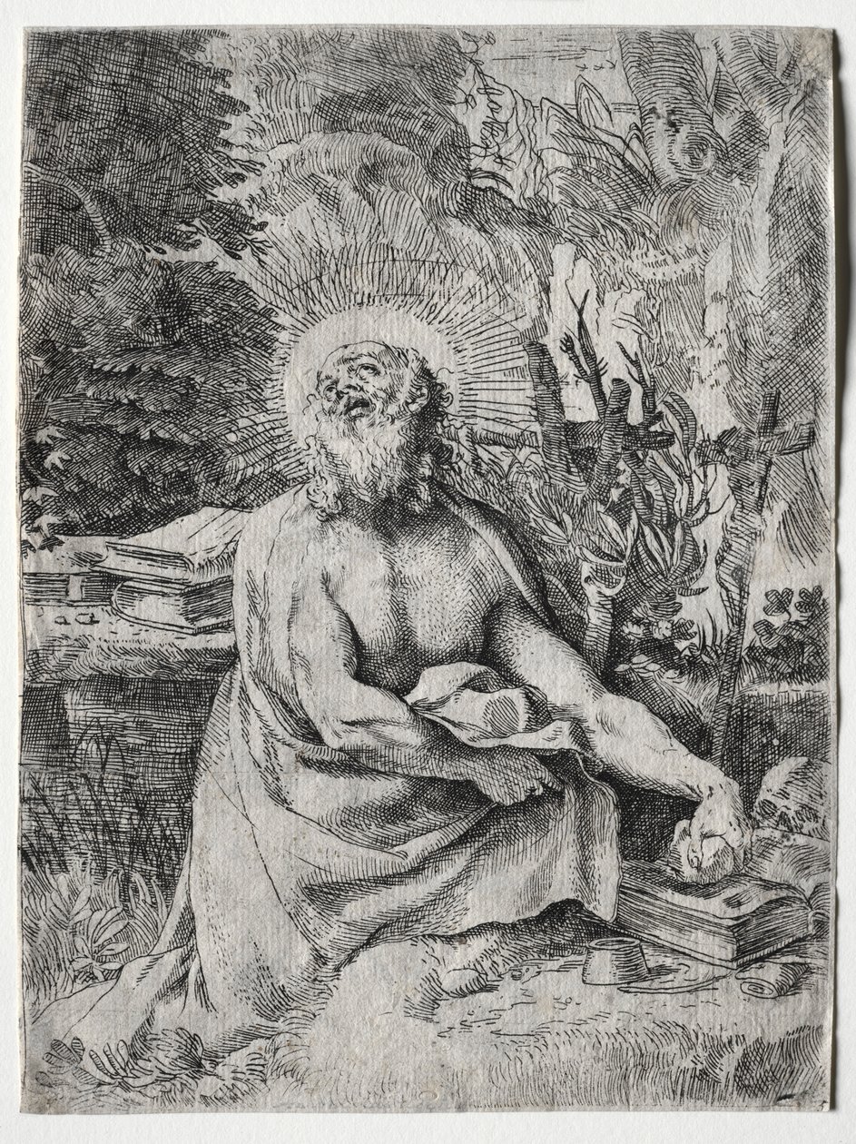 Sankt Jerome, ca. 1591. af Annibale Carracci