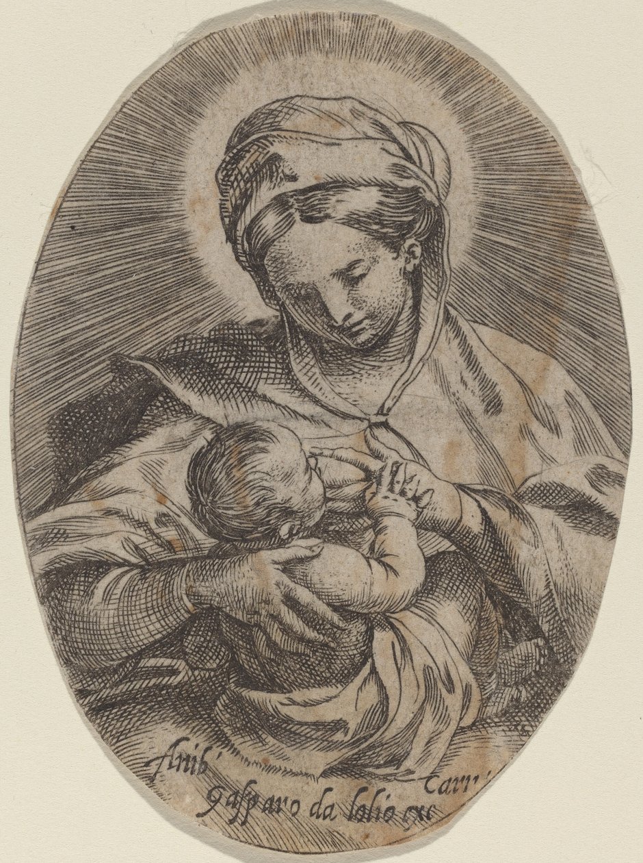 Madonna ammer Kristusbarnet af Annibale Carracci