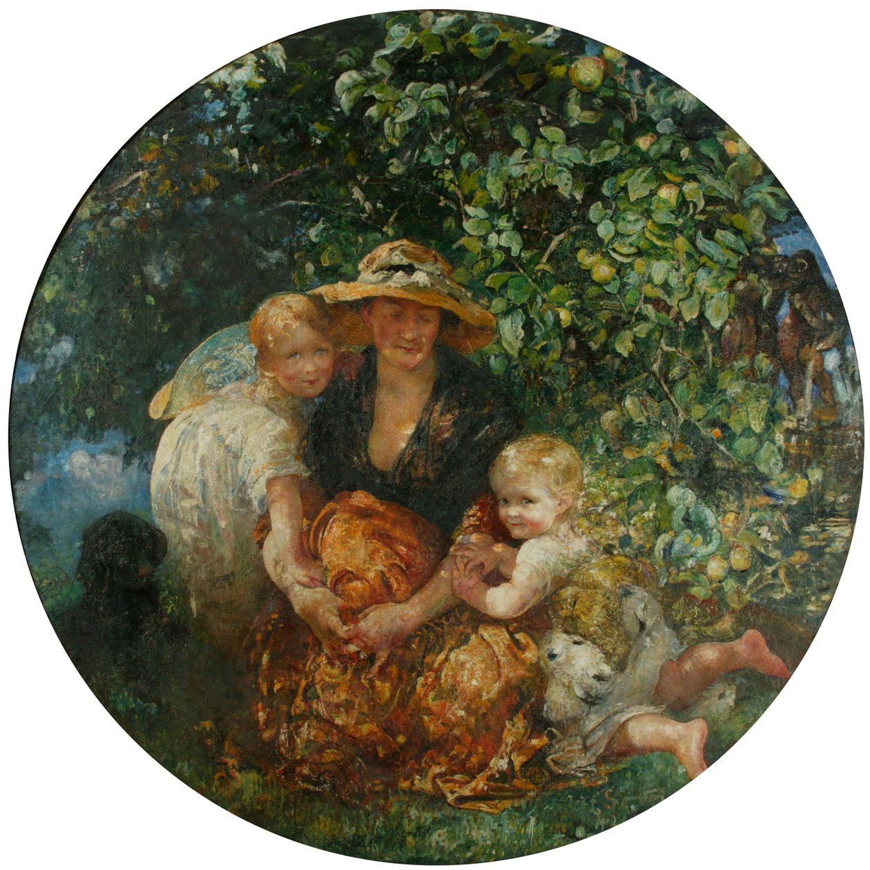 Fru A Scott-Elliot og børn af Annie Louisa Swynnerton