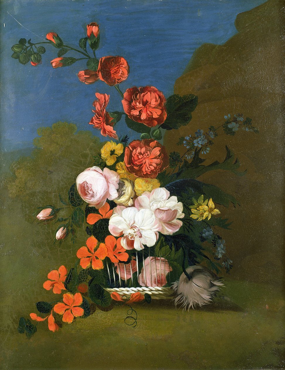 Still Life of Flowers (en af et par) af Unbekannt Unbekannt