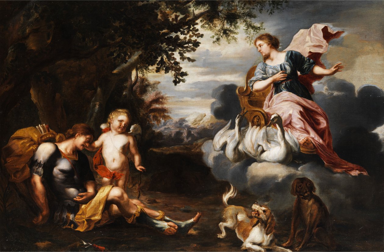 Venus og Adonis af Unknown