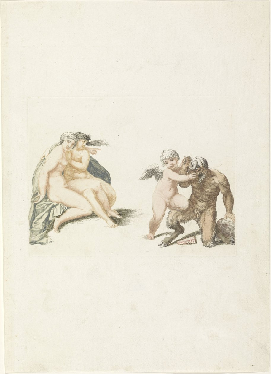 Amor straffer en satyr af Anonymous