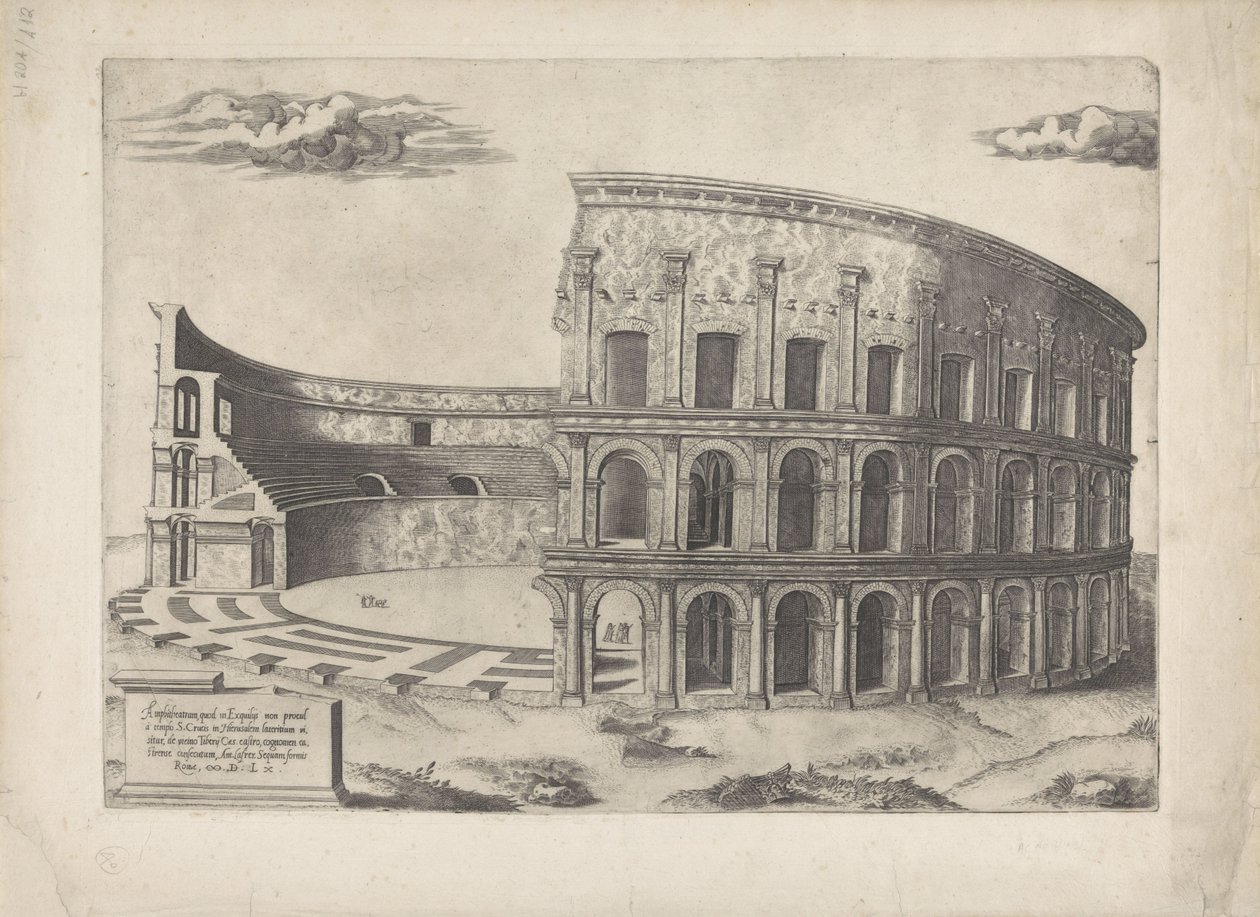 Amfiteateret i Castrense Mirror of Roman Magnificence (serietitel) af Anonymous