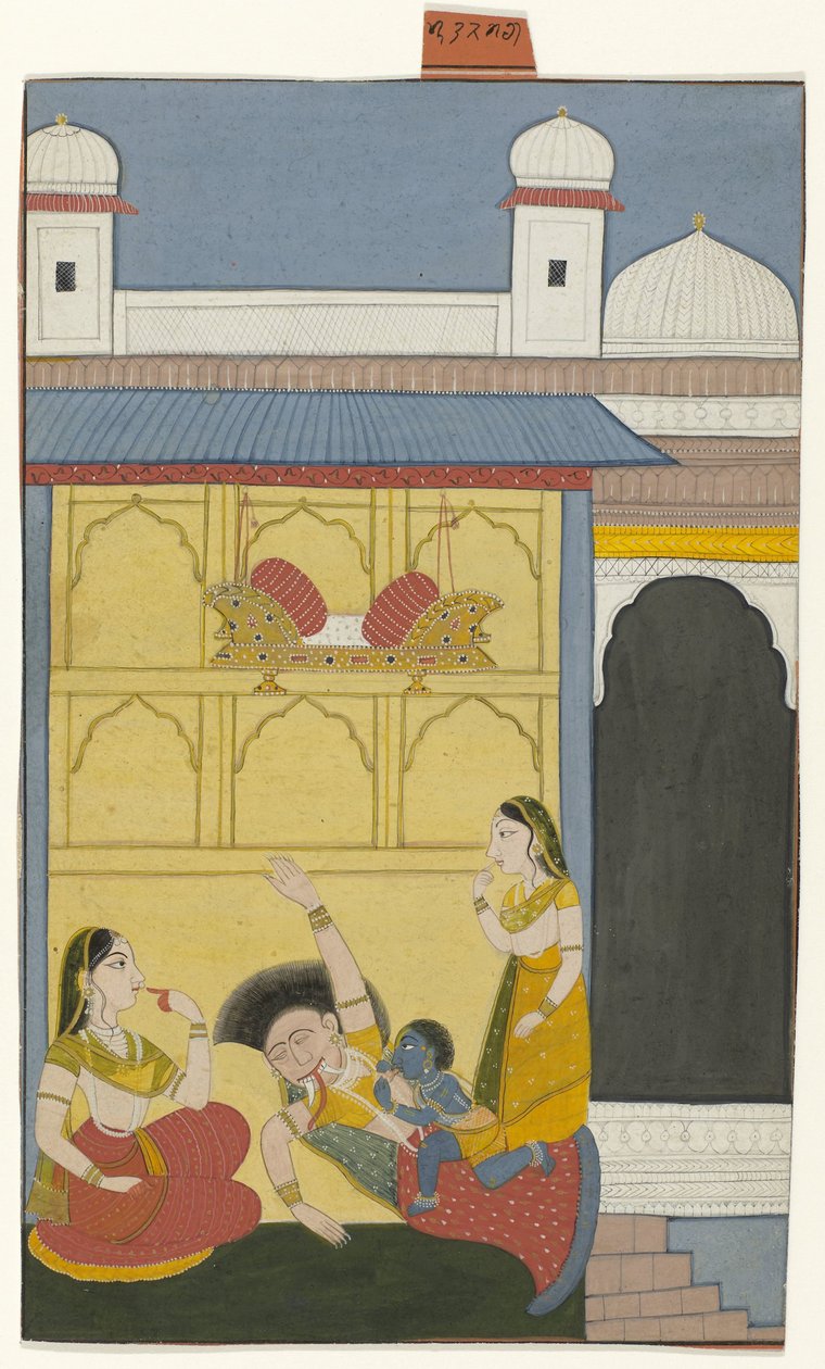 Baby Krishna dræber dæmonen Putana af Anonymous