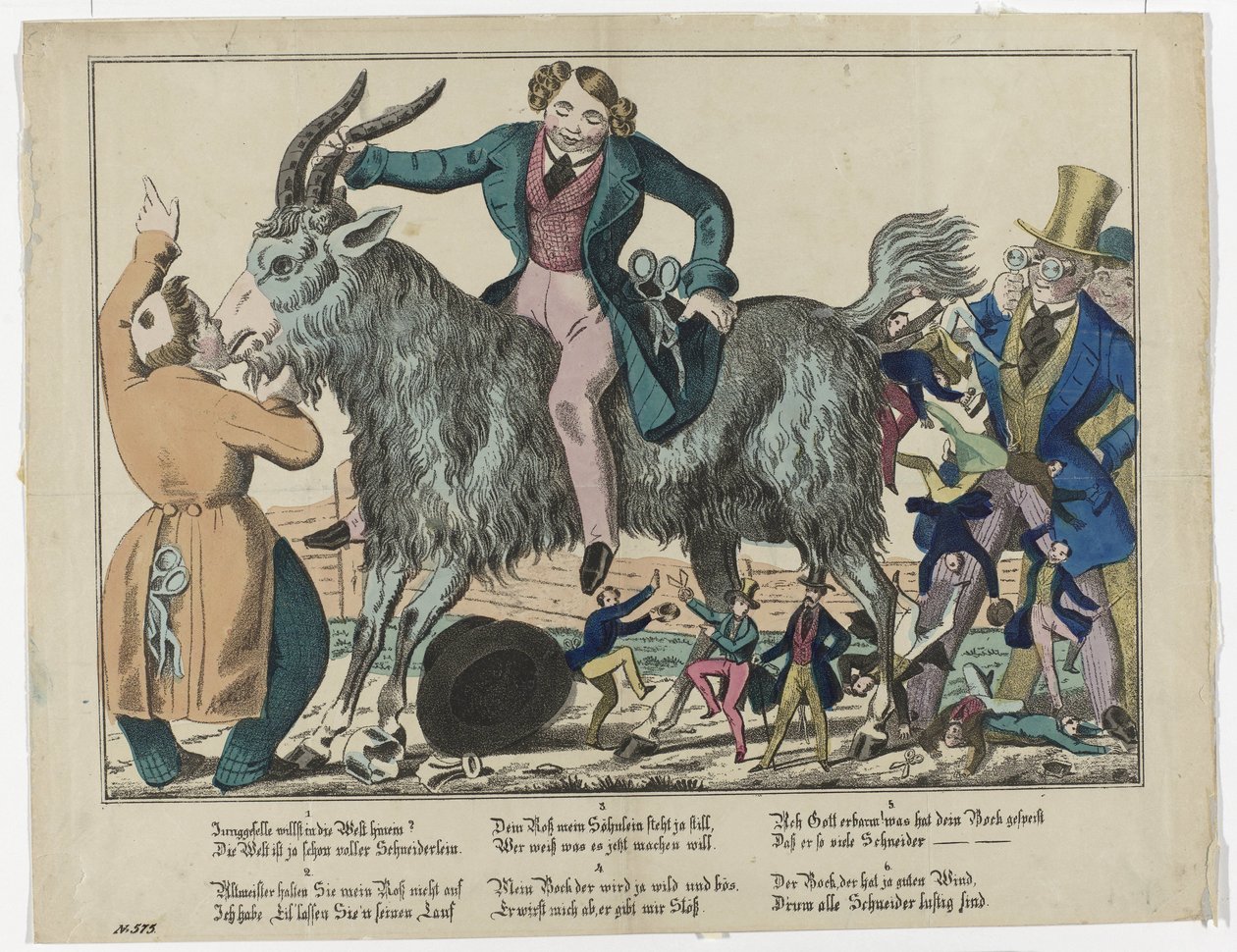 Skrædderen og Bukken, 1830-1840, nr. 575 af Anonymous