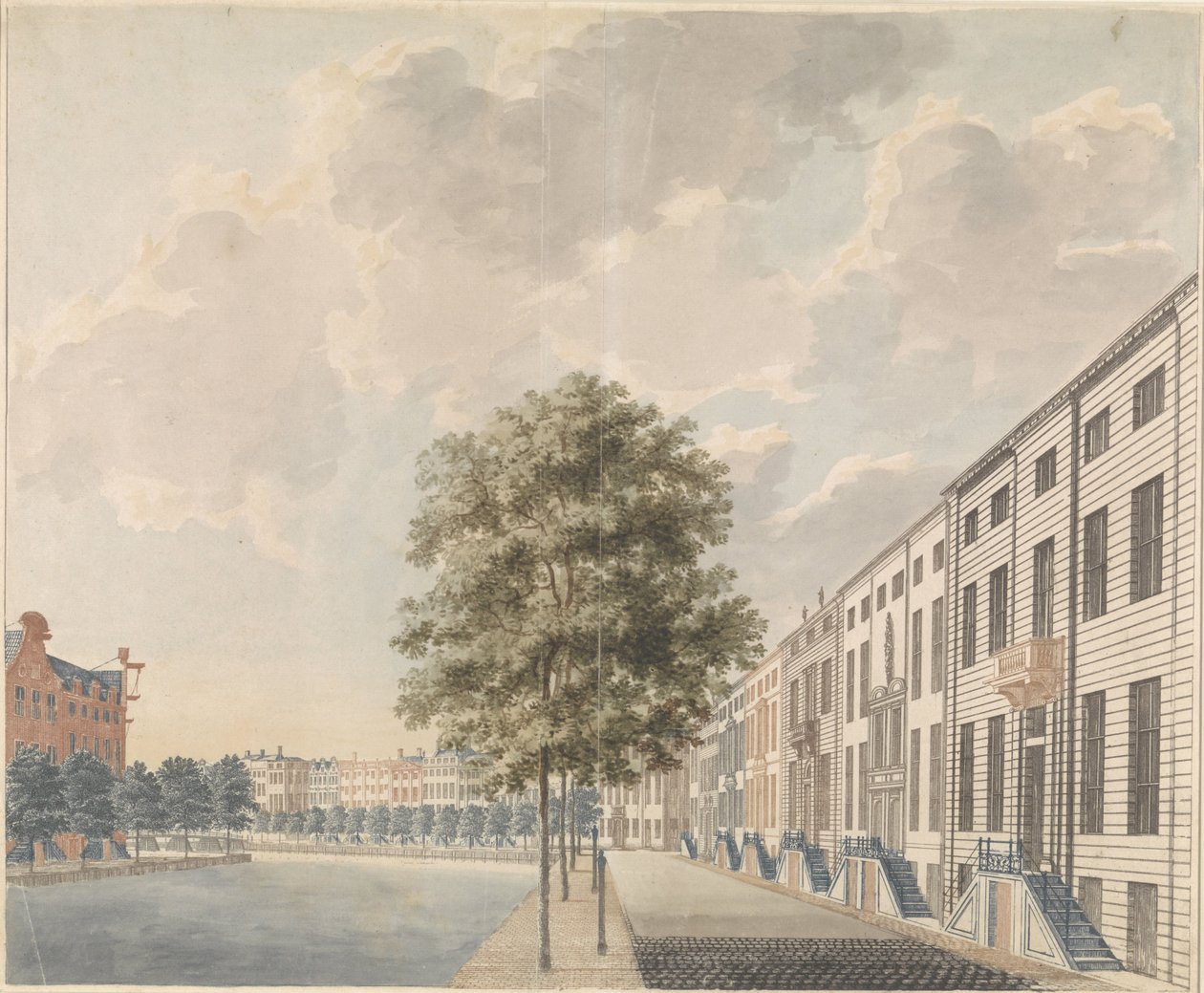 Udsigt over Herengracht ved Spiegelstraat af Anonymous
