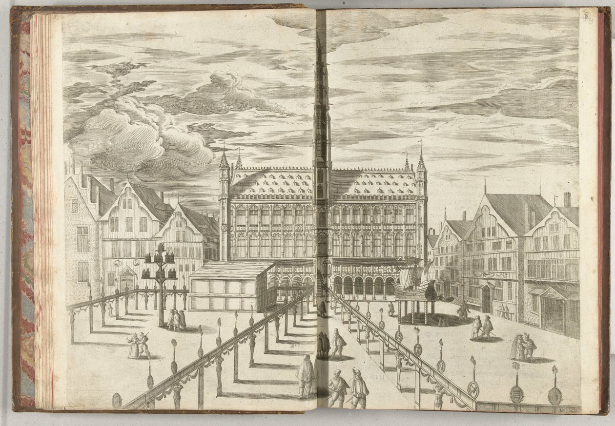 Grote Markt med Hall of Fame, 1594 af Anonymous