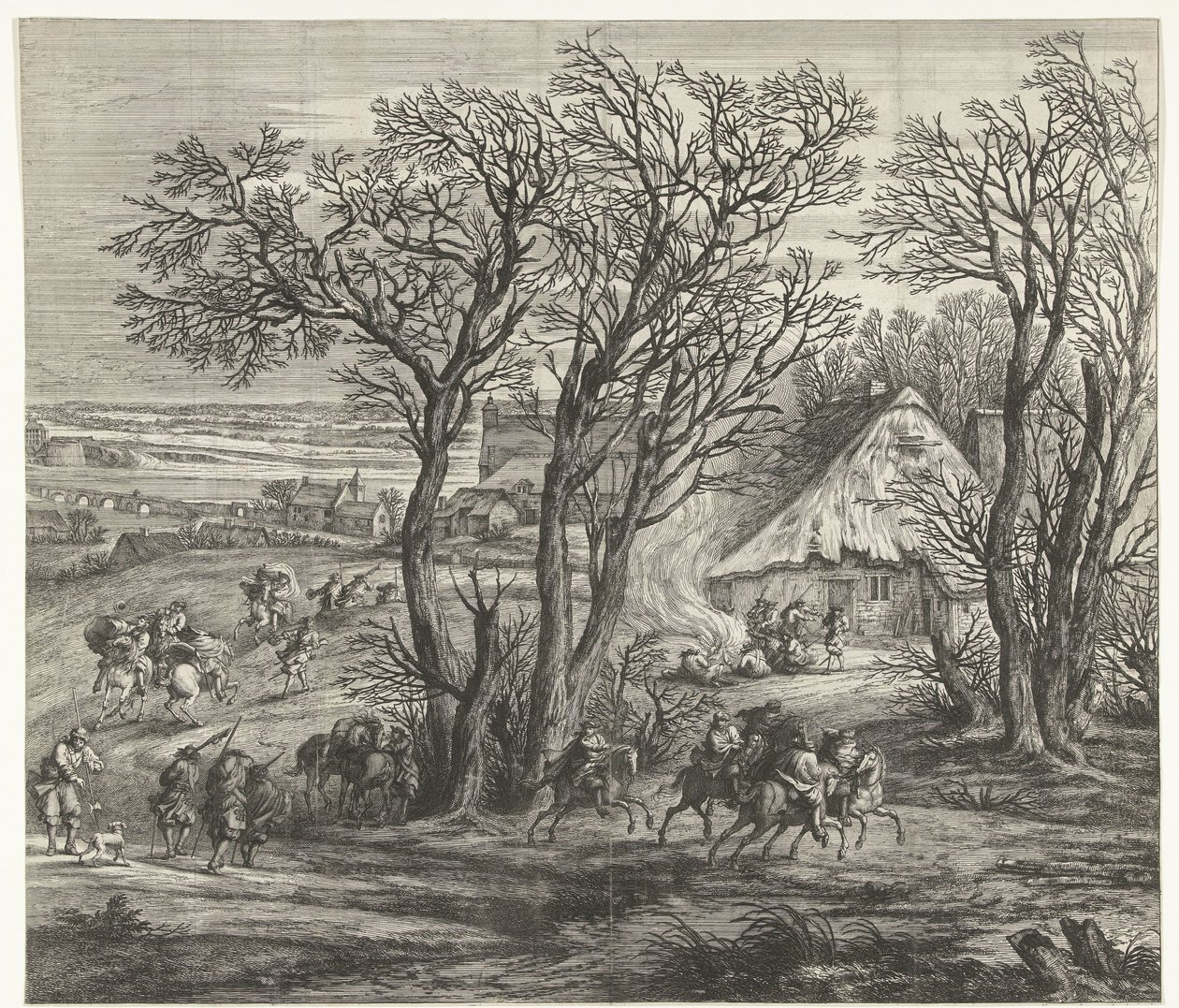 Den franske hær før Yperen (højre ark), 1678 af Anonymous