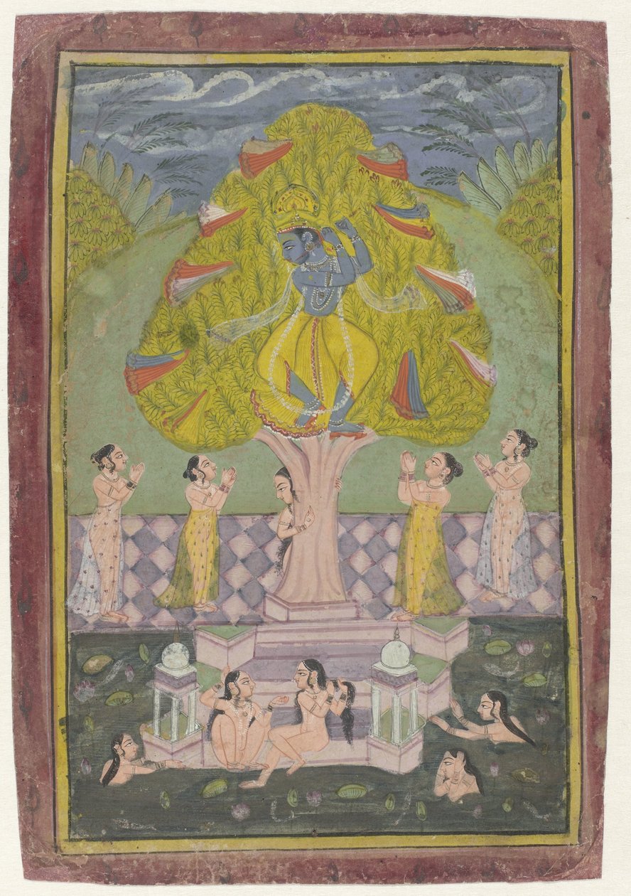 Krishna stjæler Gopis tøj af Anonymous