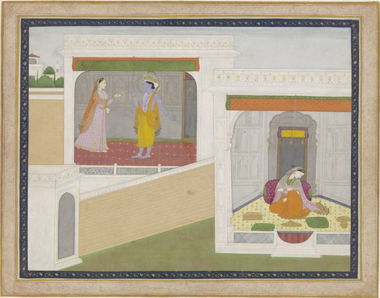 Krishna objektløs Radha af Anonymous