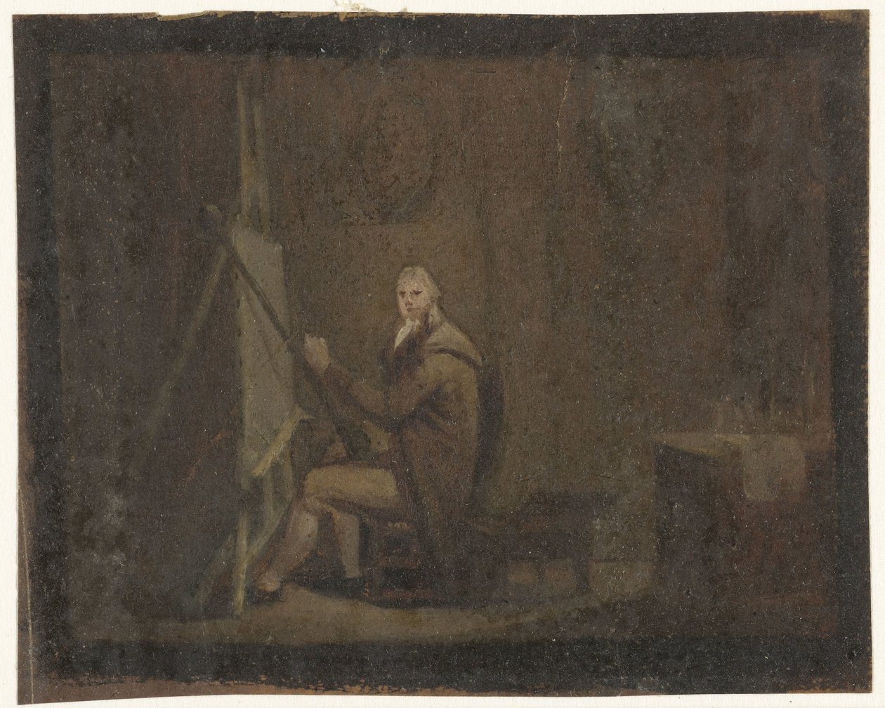Maler i sit atelier af Anonymous