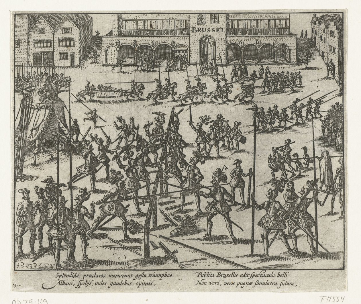 Turnering på Grand Place i Bruxelles, 1569 af Anonymous